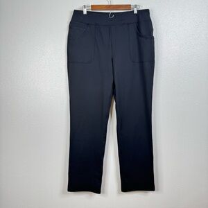 Lands’ End Black Straight Leg Yoga Pants Size Large Tall